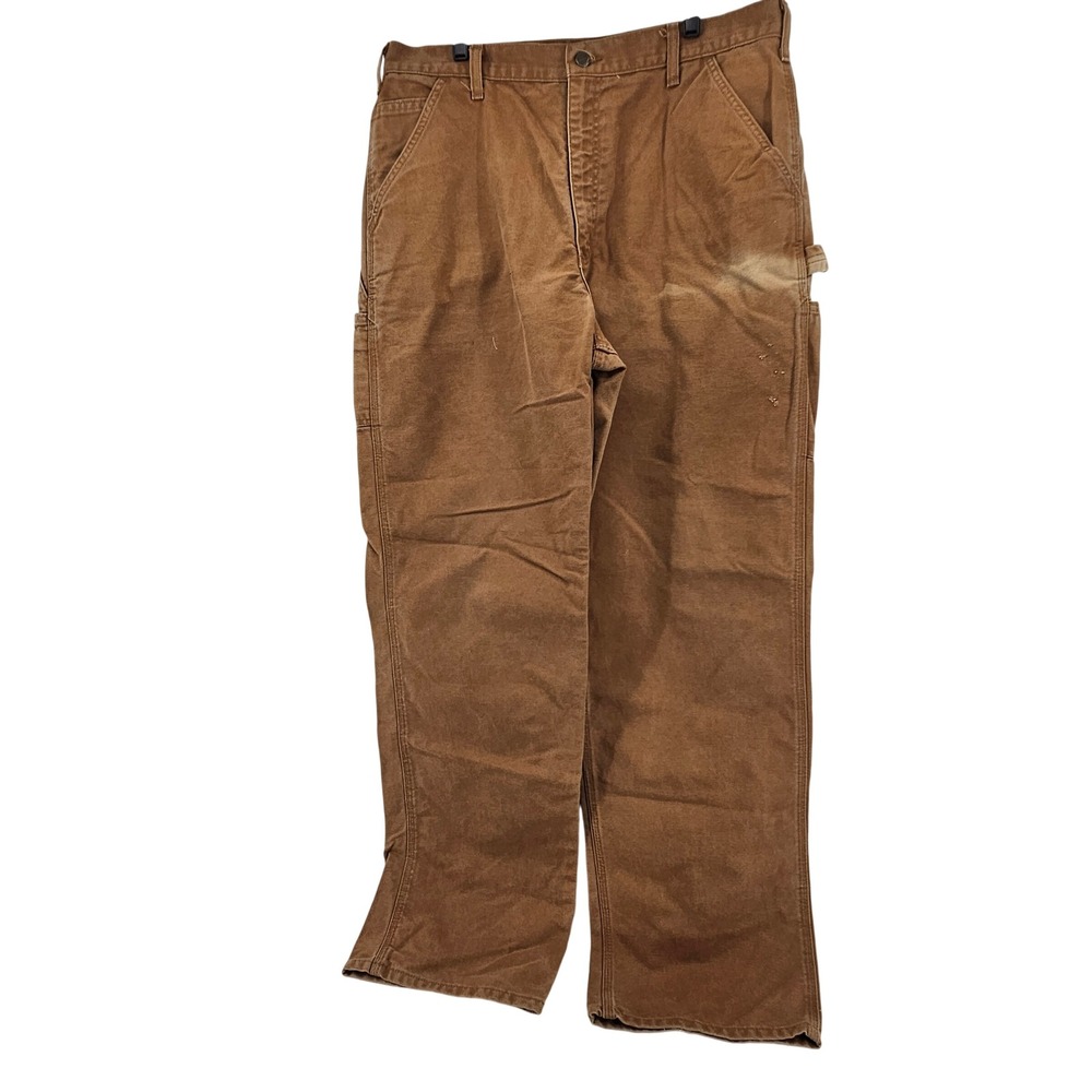 Carhartt B11 BRN Washed Duck Work Pants Brown 38x34 Carpenter Gorpcore Loose